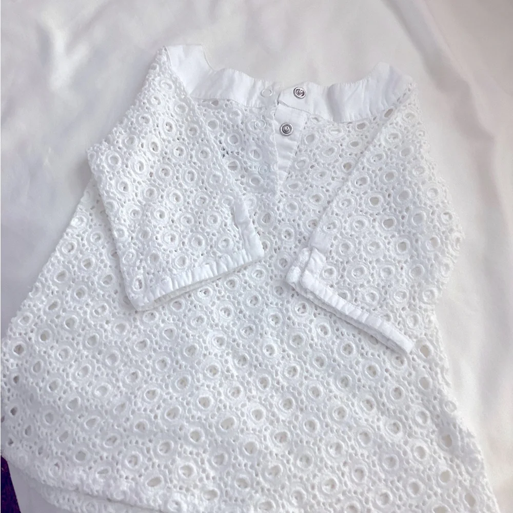 Gymboree white eyelet 6-12 months girls dress